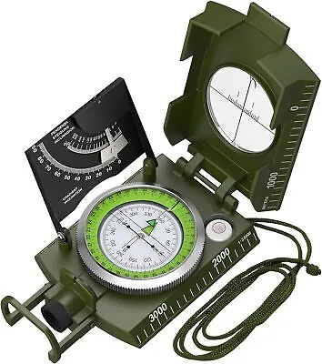 Multifunctional Military Sighting Navigation Compass W/ Inclinometer For Hiking • $23.60