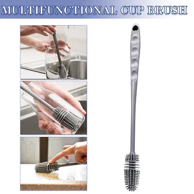£3.62 • Buy Silicone Bottle Brush Cup Scrubber Glass Cleaner Kitchen Cleaning Tool