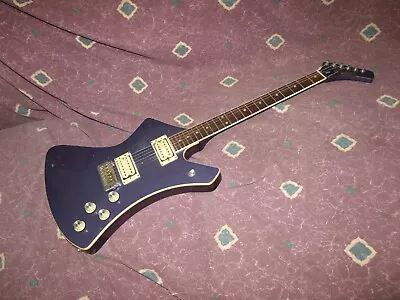 Vintage 1983 Washburn Japan A10-V Electric Guitar Purple Metallic • $950