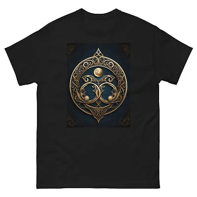 Triple Moon Men Classic Tee Ornament Triskelion T-Shirt Art Illustration Clothes • $33.49