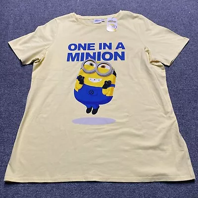 Despicable Me Minions Mens XL Size 18 T-shirt Yellow Short Sleeve NEW • $14.99