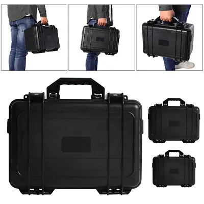 Portable ABS Plastic Tool Box Technician Storage Carry Case Outdoor Waterproof • £42.95