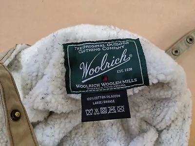 Woolrich Waxed Cotton Hat Beanie Shearling • $24.99