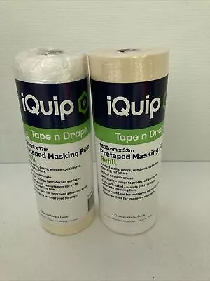 Qty 2 IQuip Envo Tape N Drape Pretaped Masking Film Protector 2700mm X 17m • $23.80