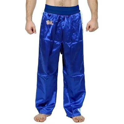 Kickboxing Trouser Mix Martial Arts Clothing Training Blue Pants • £14.99