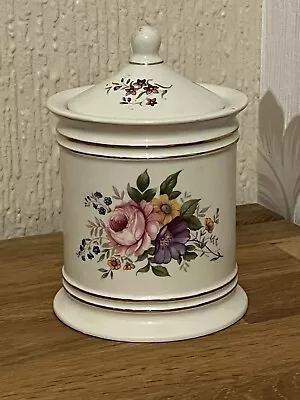 £9.95 • Buy Vintage Old Foley James Kent Staffordshire Jar/Canister With Lid Rose Pattern
