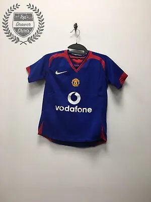 Manchester United Away Football Shirt 2005/2006 Child's XS 6/8 Years • £14.99