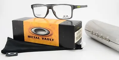 OAKLEY Glasses Chamfer Squared Satin Grey Smoke OX8143-02 +Metal Vault And Pouch • £115.34