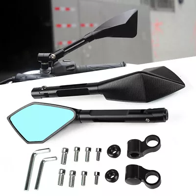 8mm 10mm Black Thread Rear View Mirrors Chinese Moped Scooter GY6 50cc 150cc  • $15.90