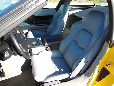 C4 Corvette 1994-1996 Replacement Leather Light Grey Seat Covers • $499.95