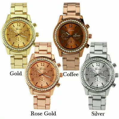 Ladies Luxury Women Thin Stainless Steel Band Analog Quartz WristWatch E 239 • $8.79