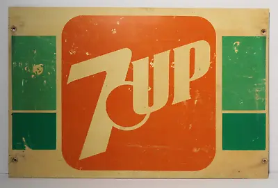 1970s Vintage 7UP Sign Vintage Soda Advertising Sign Pop Sign Colorful Old Retro • $62.99