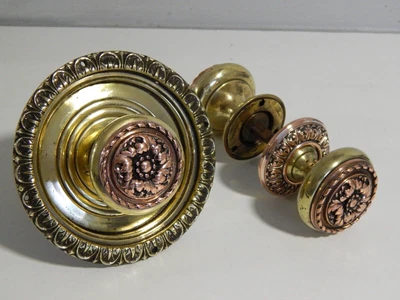 £275 • Buy Antique Ornate Victorian Entrance Door Knobs & Matching Door Bell Pull