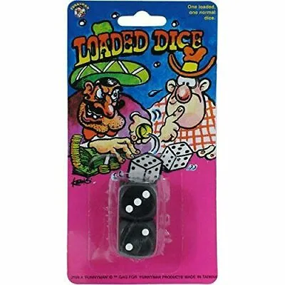 £4.25 • Buy Pack Of 2 Loaded Dice Funny Joke Prank Gag Magic Trick Game Toy Christmas Gift