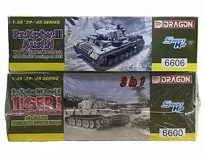 1/35 Dragon Tiger 1 Initial 6600 + Pz. Kpfw. III  N  Winterketten 6606 Kits LOT • $120