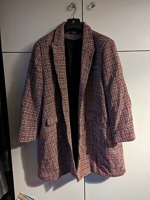 Ladies Red Plaid Blazer Jacket UK Size 20 • £8