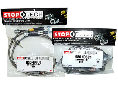 Stoptech Stainless Steel Braided Brake Lines (Front & Rear Set / 40000+40504) • $152.74