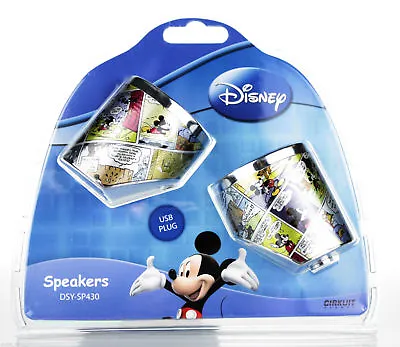 Disney Mickey Mouse Portable USB Speakers Music For PC Laptop MP3 Collectable • $12.41