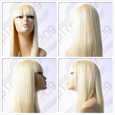 £19.99 • Buy High Heat Resistant Hair Long Blonde Drag Queen Lady Women's Daily Full Wig Uk