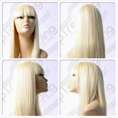 High Heat Resistant Hair Long Blonde Drag Queen Lady Women's Daily Full Wig Uk • £14.99