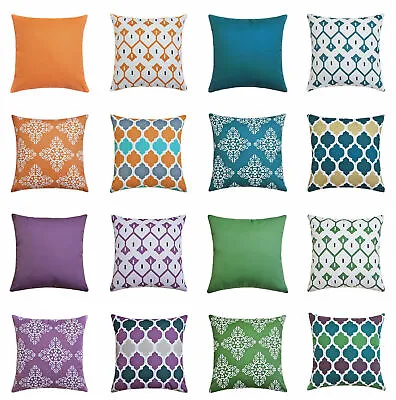 Set Of 4 Waterproof Geometry Art Cushion Cover Pillow Case Outdoor Decor 16  18  • $52.14