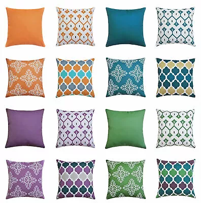 Set Of 4 Waterproof Geometry Art Cushion Cover Pillow Case Outdoor Decor 16  18  • $52.14