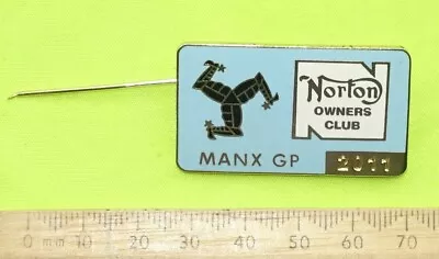 2011 Norton Manx MGP TT Isle Of Man IOM Motorcycle Enamel Badge Pin Lapel • £19.99