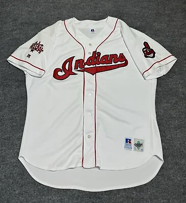 VTG 90s Cleveland Indians Authentic Jersey AL Central CHAMPS Russell Diamond 52 • $99.99