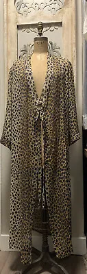 Yvan & Marzia Paris Sheer Duster Kimono Animal Print RARE • $180