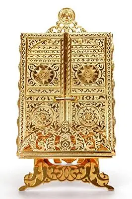 Islamic Metal Quran Box With Stand Kaaba Door Motif Islamic Decorations For Home • $160.73