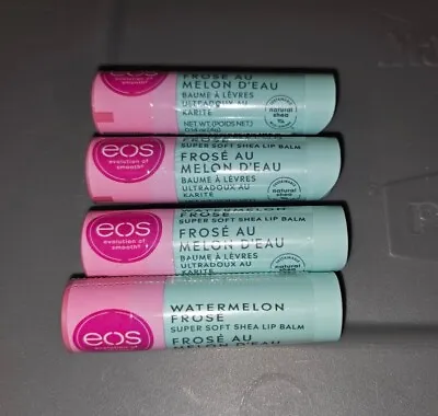 Lot Of 4 EOS Super Soft Shea Lip Balm Watermelon Frose Sealed Discontinued B1 • $9.49