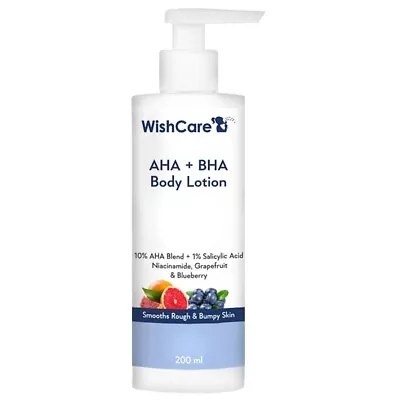 WishCare 10% AHA + 1% BHA Body Lotion Glycolic & Lactic Acid Body Lotion - 200ml • £13.99