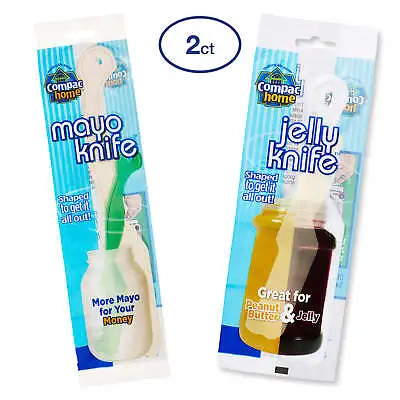 Compac Home Jelly Knife Spatulas For Scraping Peanut Butter & Jelly Jars 2pk • $9.89
