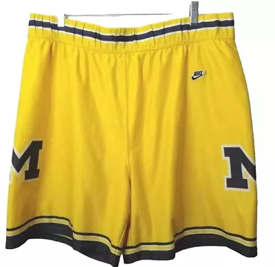 VTG 80’s Michigan Wolverines Nike Basketball Fab 5 Shorts Mens Size XL NCAA  • $100