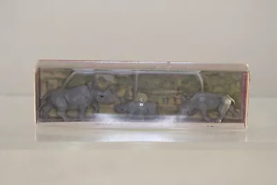 New Merten HO Scale African Rhinoceros Family 3 Figures # HO 756 • $9.99