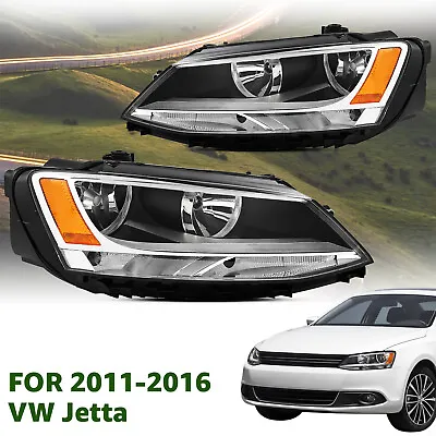 For 2011-2018 VW Jetta MK6 Base SE SEL TDI GTI Chrome Pair Halogen Headlights • $112.99