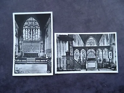 2 Vintage RP Postcards Interior Of Patrington Church East Riding Of Yorkshire • £2.99