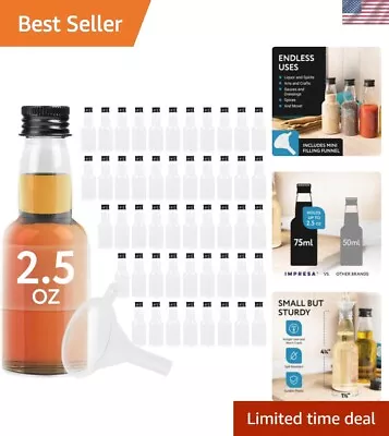 Versatile 75ml Mini Shot Bottles - Airtight Design For Leak-Free Parties • $45.99