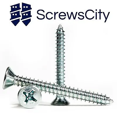 Phillips Self Tapping Countersunk Screws For Metal  Zinc Tappers !! All Sizes !! • £2.05