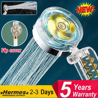 Handheld Propeller Turbo W/Fan Hydro Jet Spinning Shower Head 2023 - GOLD • £5.90