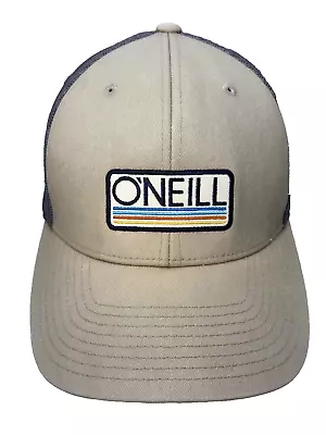 O'Neill Beige/Gray Mesh Back Surf Trucker Hat Baseball Cap Adjustable • $12.74
