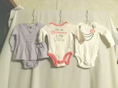 0-3 Month Koala Baby Girl Long Sleeve Bodysuits 3 Pack • $12