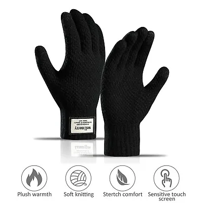 Men's Winter Gloves Screentouchable Thermal Windproof Warm Ski  Sports Gloves UK • £1.99