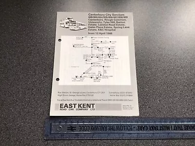 East Kent National Bus Company Route 649 650/4/5/6/7/8/9 Timetable April 1986 • £5