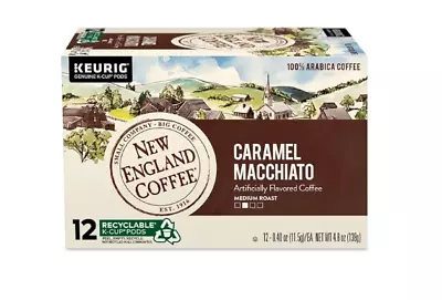 New England Coffee Caramel Macchiato Medium Roast Coffee 12 Ct K-Cups (3 Pack) • $23.99