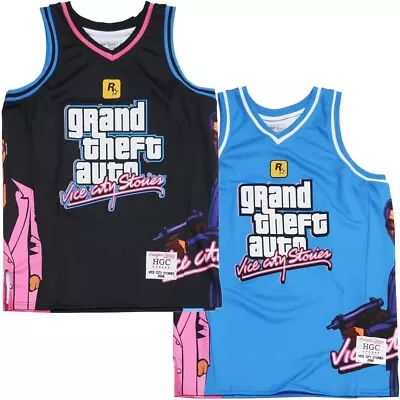 $65 • Buy Grand Theft Auto Men's Headgear Classics Premium Embroidered Basketball Jersey