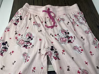 Disney Mickey Mouse Pink Lounge Or Pajama Pants For Women Size L NEW • $9.97
