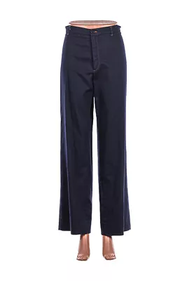 Vertigo Paris Women Pants Boot Cut 10 Blue Cotton • $49