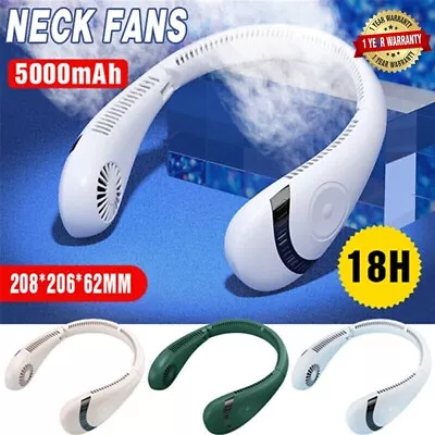 $26.50 • Buy Mini Neck Fan Bladeless Hanging Air Cooler USB Rechargeable Portable Personal AU