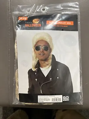 $7.55 • Buy Long Mullet Wig Redneck Trailer Trash Hillbilly Joe Dirt Halloween Costume Blond